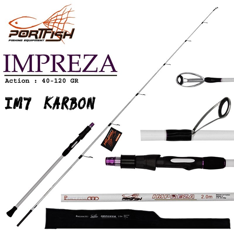Portfish Impreza Jig Kamışı 200 cm Tek Parça 40-120 gr 2 Parça
