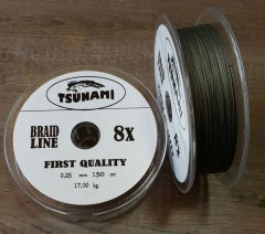 Tsunami 150mt 8x Braid Makara ip Misina 0,25mm