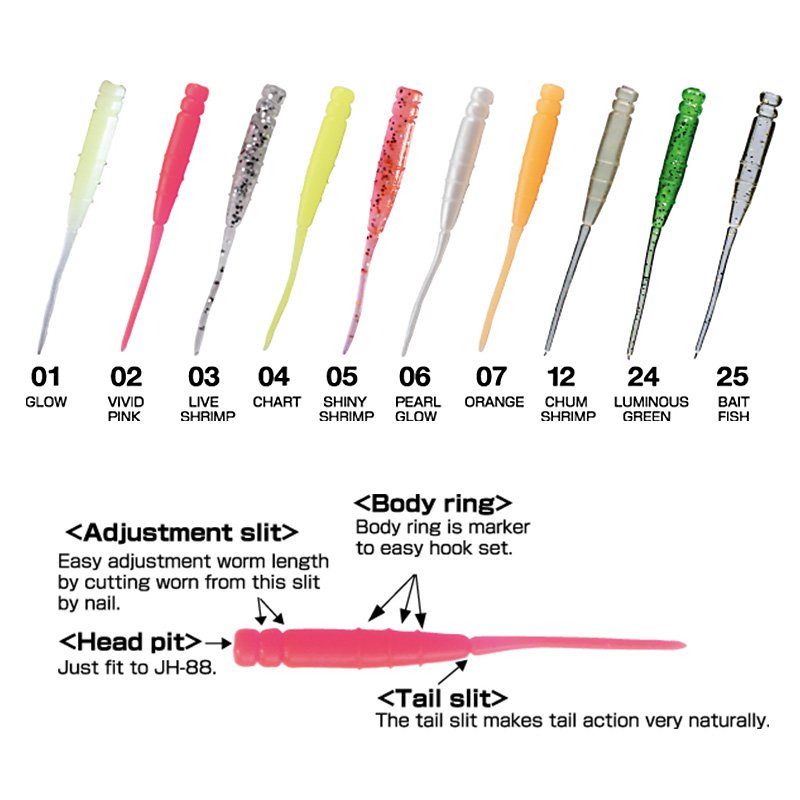 Owner 82912 Pin Worm #M <1.7inch> Lrf Silikonu 4.3 cm