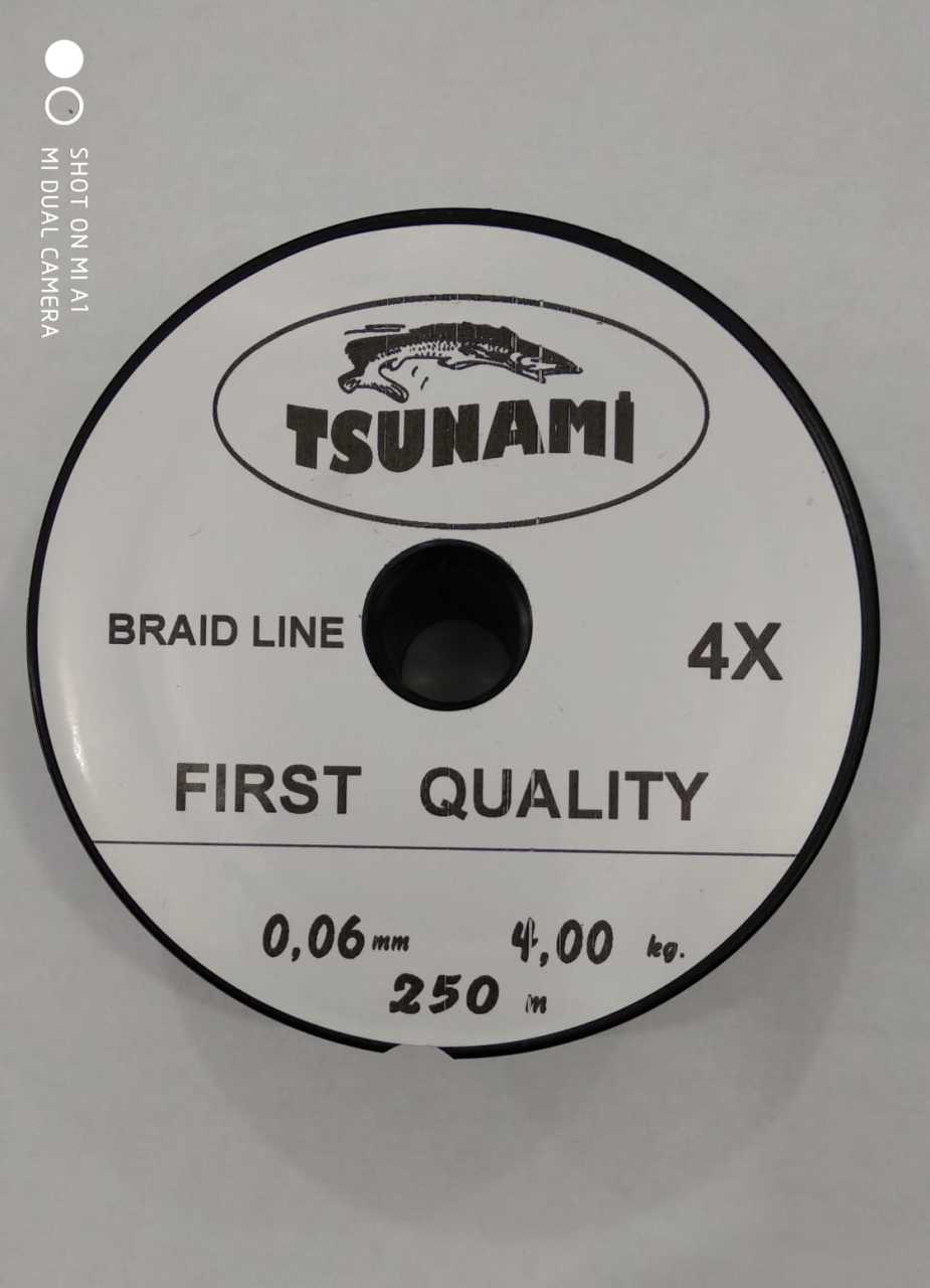 Tsunami 250mt 4x Braid Makara ip Misina 0,10 mm