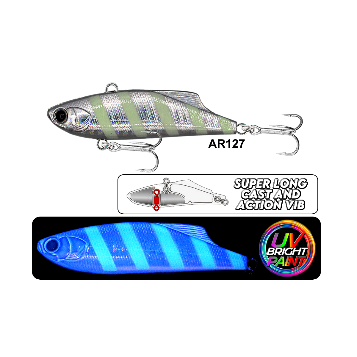 Eurofish ARAGON Vixen Vib 70mm 18Gr Vibrasyon Maket Balık AR127