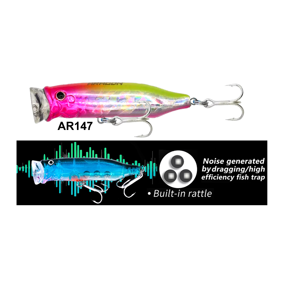 Eurofish Aragon RASTA Popper 70mm 10gr Su Üstü Maket Balık AR147