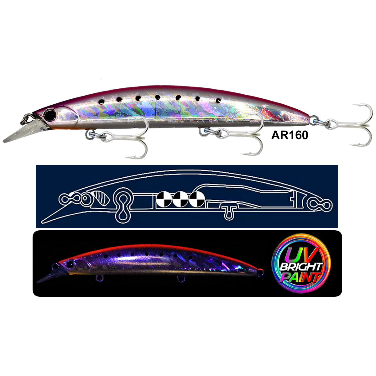 Eurofish Aragon TETRA Sinking 130mm 25gr Maket Balık AR160