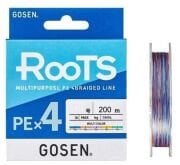 Gosen X4 Roots PE 4 Örgü Spin İpi 200mt Multi Color