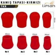 Liman Kamış Tapası Kırmızı - 10 adetli