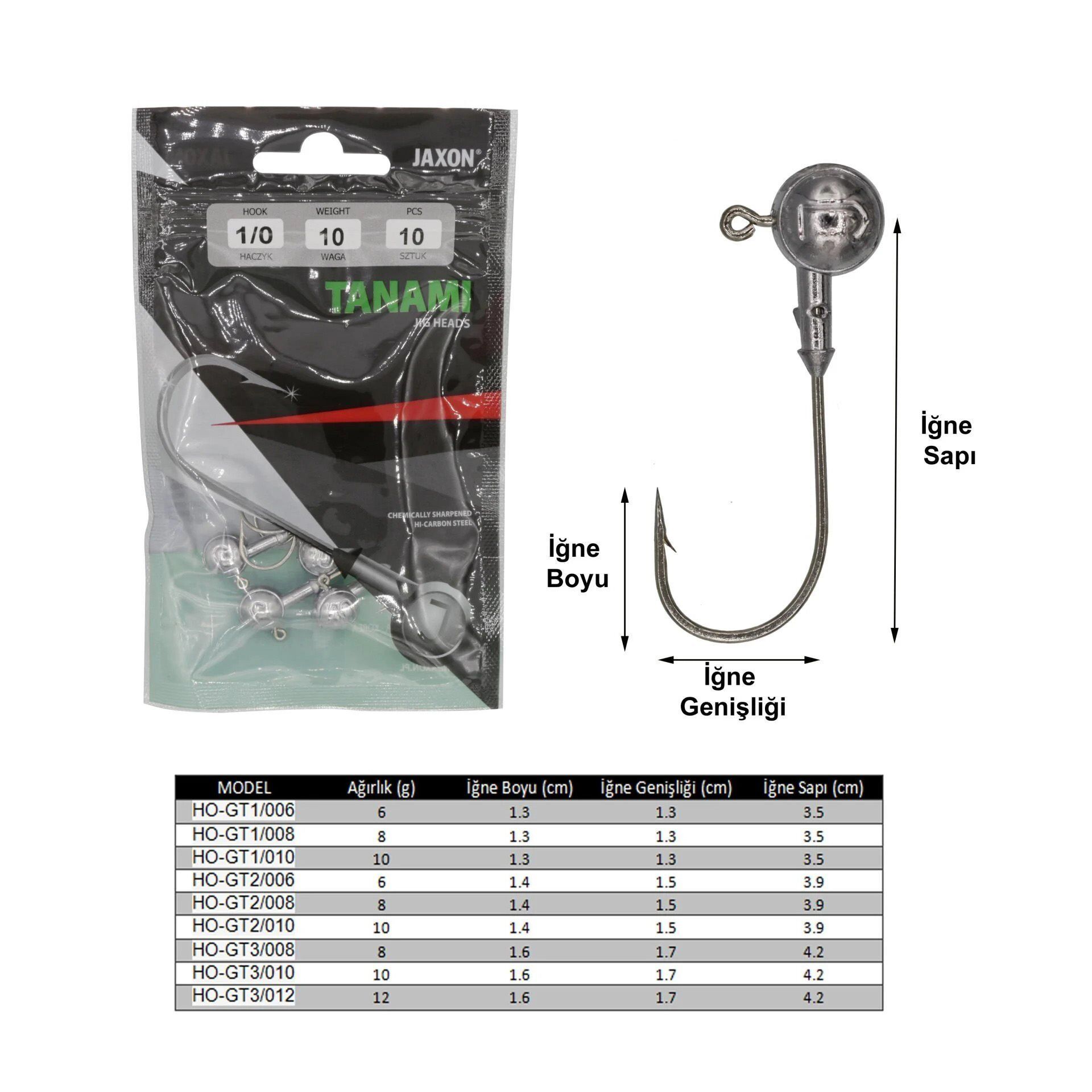 Jaxon Tanami Silver Jighead 2/0 No İğne 8 GR