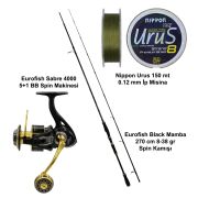 Eurofish Black Mamba 270 cm 8-38 gr + Eurofish Sabre 4000 Spin Olta Seti
