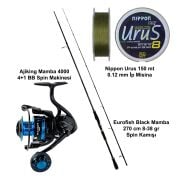 Eurofish Black Mamba 270 cm 8-38 gr + Ajiking Mamba 4000 Spin Olta Seti