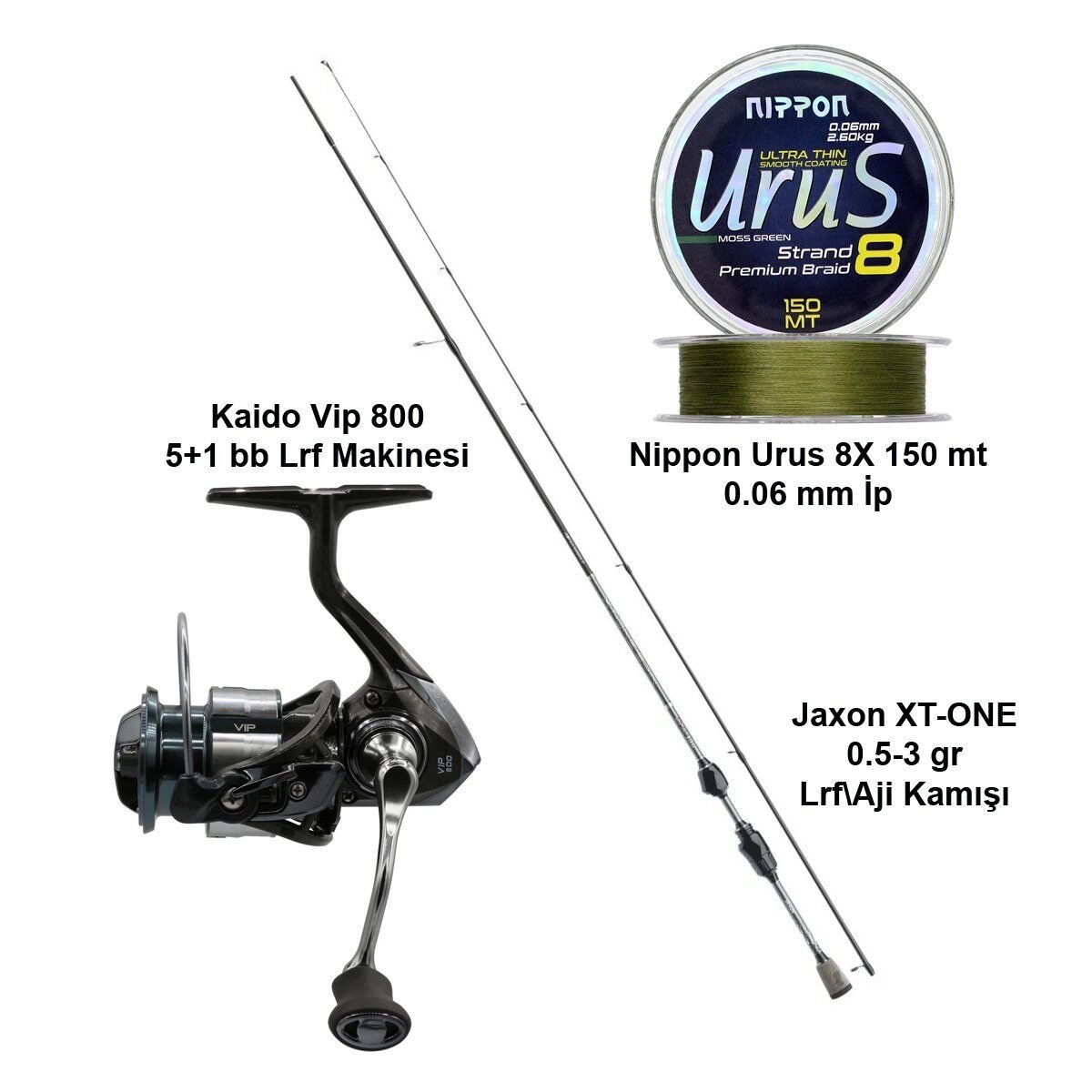 Jaxon XT-ONE 0.5-3 gr Lrf Kamışı + Kaido Vip 800 LrfAji Seti