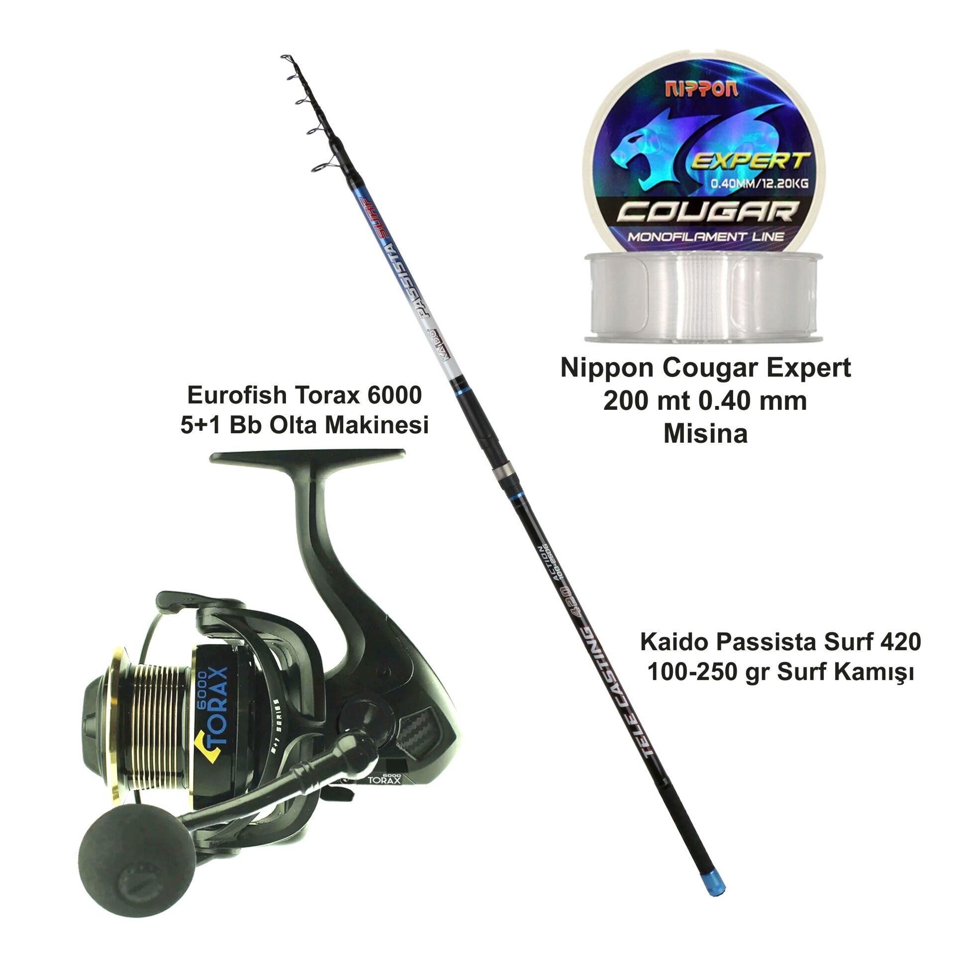Kaido Passista 420 100-250 GR + Eurofish Torax 6000 Olta Seti