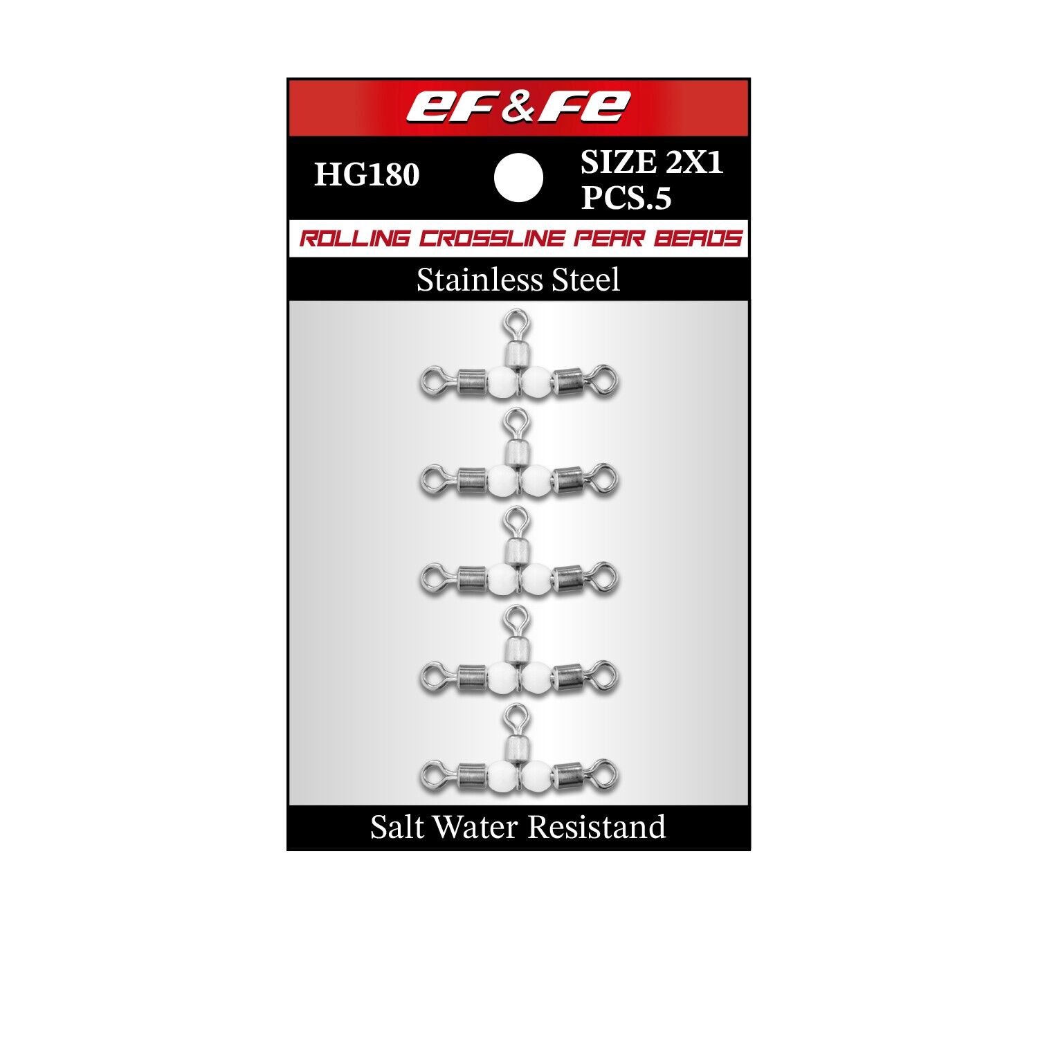 Effe Fırdöndü Rolling Swivel Crossline Pear Beads