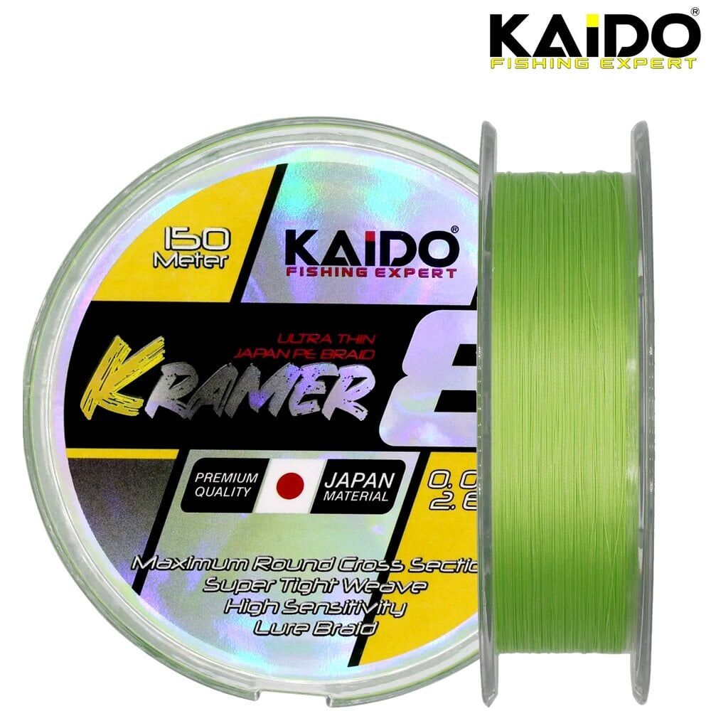 Kramer Japan 8X Braid 150 Mt Lime Green 0.18 Mm