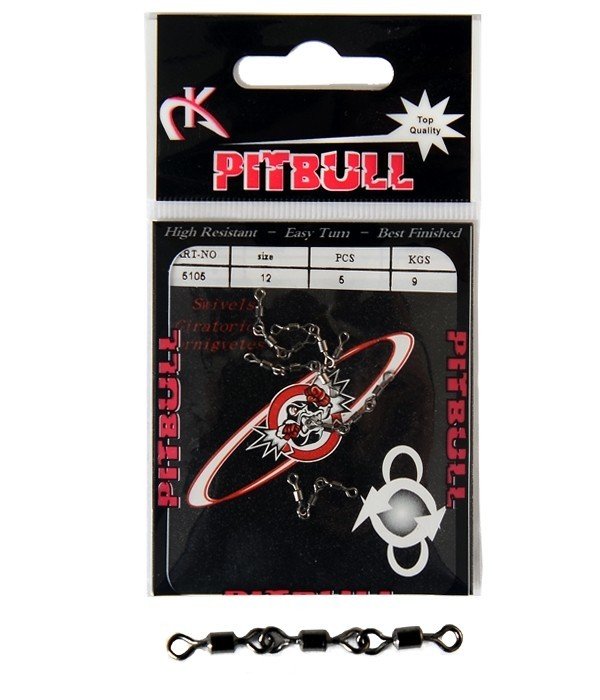 Pitbull 5105 3 Zincir Fırdöndü 5'li Paket Black Nikel