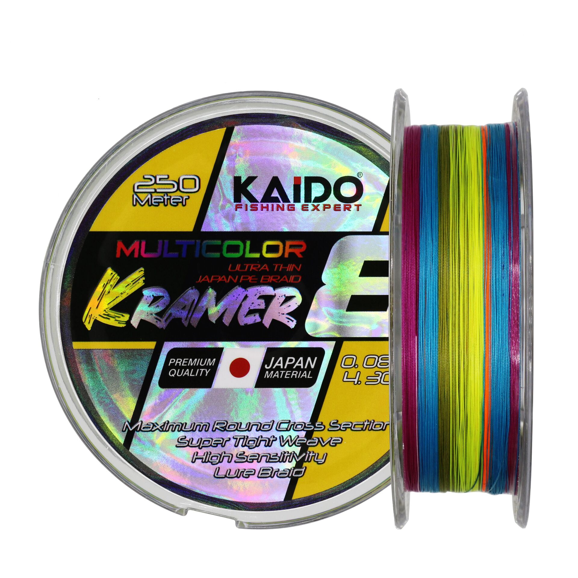 Kramer Japan 8X Braid 250 Mt Multi Color 0,08 MM