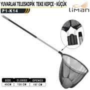 Liman Yuvarlak Teleskopik Teke Kepçe Küçük