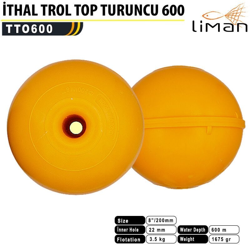 Liman İthal Trol Topu Turuncu 600 m