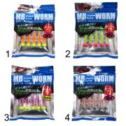 Captain 3521 Mini Worm 45cm Jig Headli LRF Silikon Yem 5li SET