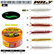 Wily Instinct Worm Sıvılı Silikon  55 mm 20 Adetli