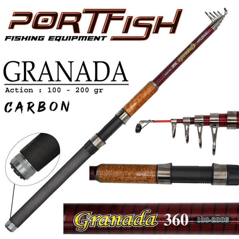 Portfish Granada Epoxy Sargılı Tele Kamışı 100-200 gr