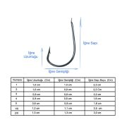 Marlin 496 Siyah Olta İğnesi No:3 (100Pcs)