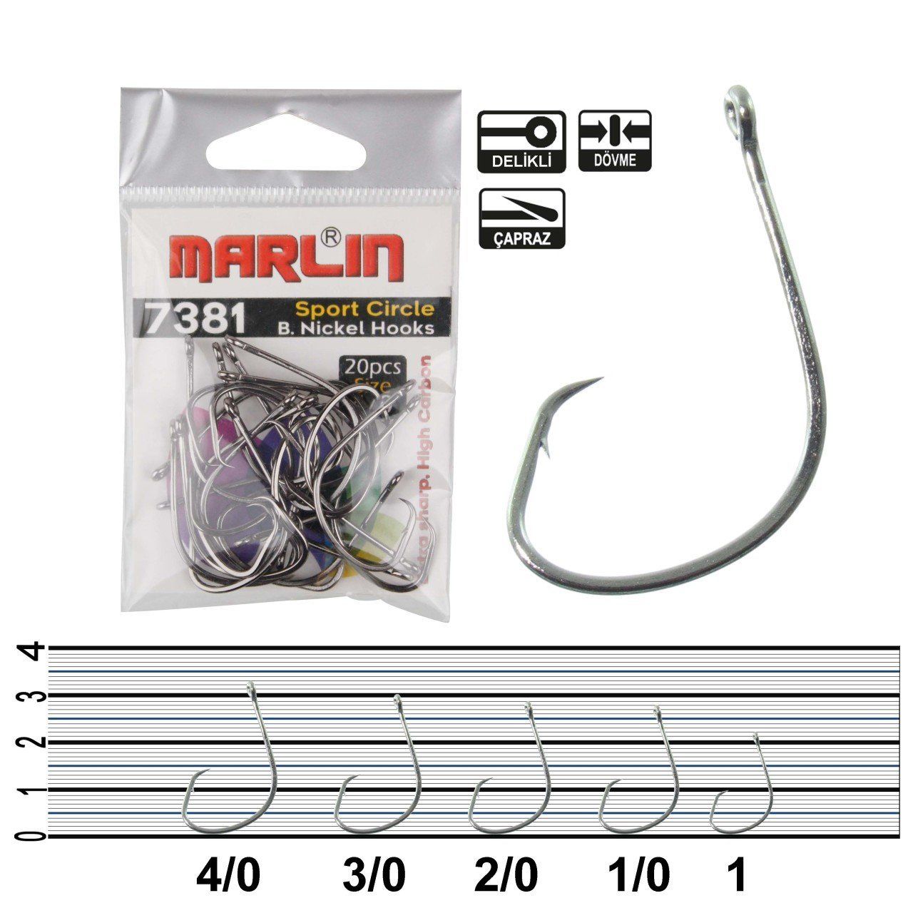 Marlin V7381 Cırcle HC BN İğne No:3/0 (20Pcs)