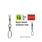 Captain 5024 Square Klips 10lu Paket Black Nikel