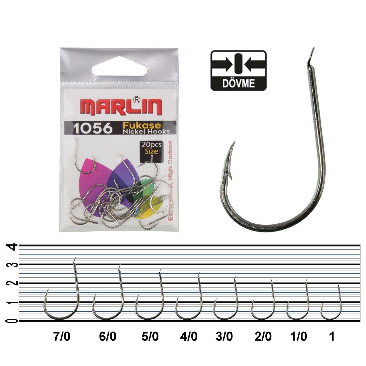 Marlin 1056 Fukase HC Nickel İğne No:2/0 (20Pcs)