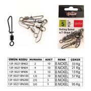 Captain 5027 Kilitli Klips Speed 10lu Paket Black Nikel