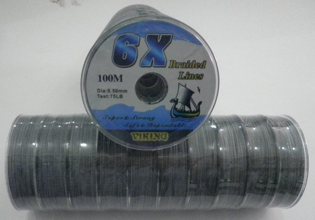 Viking Dyneema 6X Line Örgü Misina 100 MT NO: 0,50 / 75 LBS