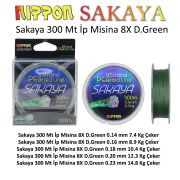 Sakaya 300 Mt İp Misina 8X D.Green 0.16 Mm