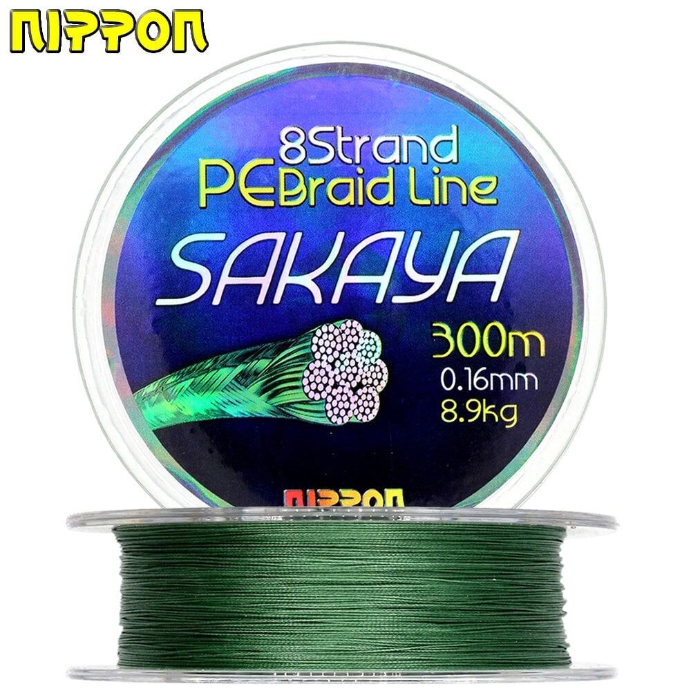 Sakaya 300 Mt İp Misina 8X D.Green 0.18 Mm
