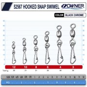 Owner 52567 Hooked Snap Swivel Klipsli Fırdöndü