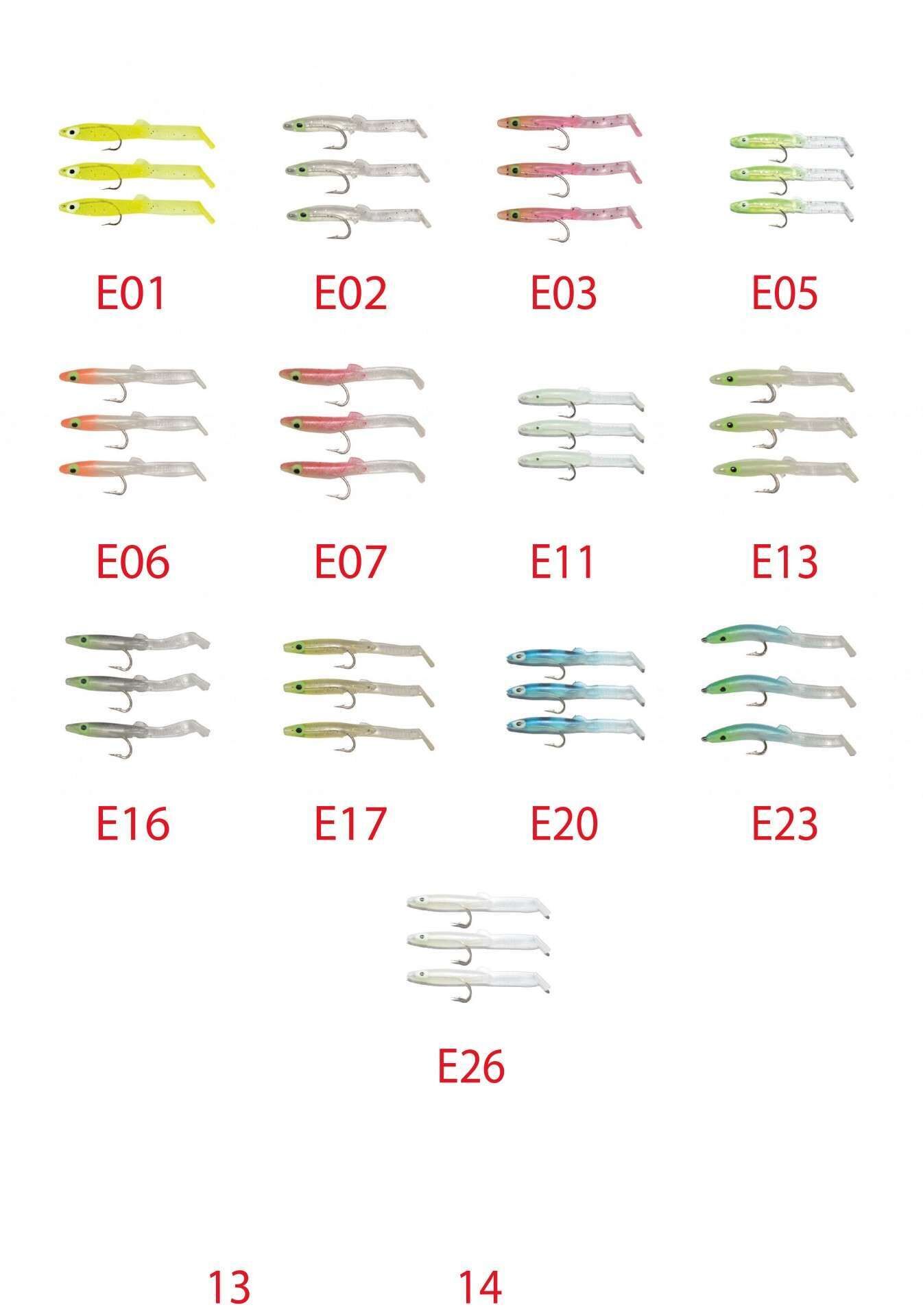 Captain 3526 Eel Fish 5cm Silikon Zargana Suni Yem 3lü Paket