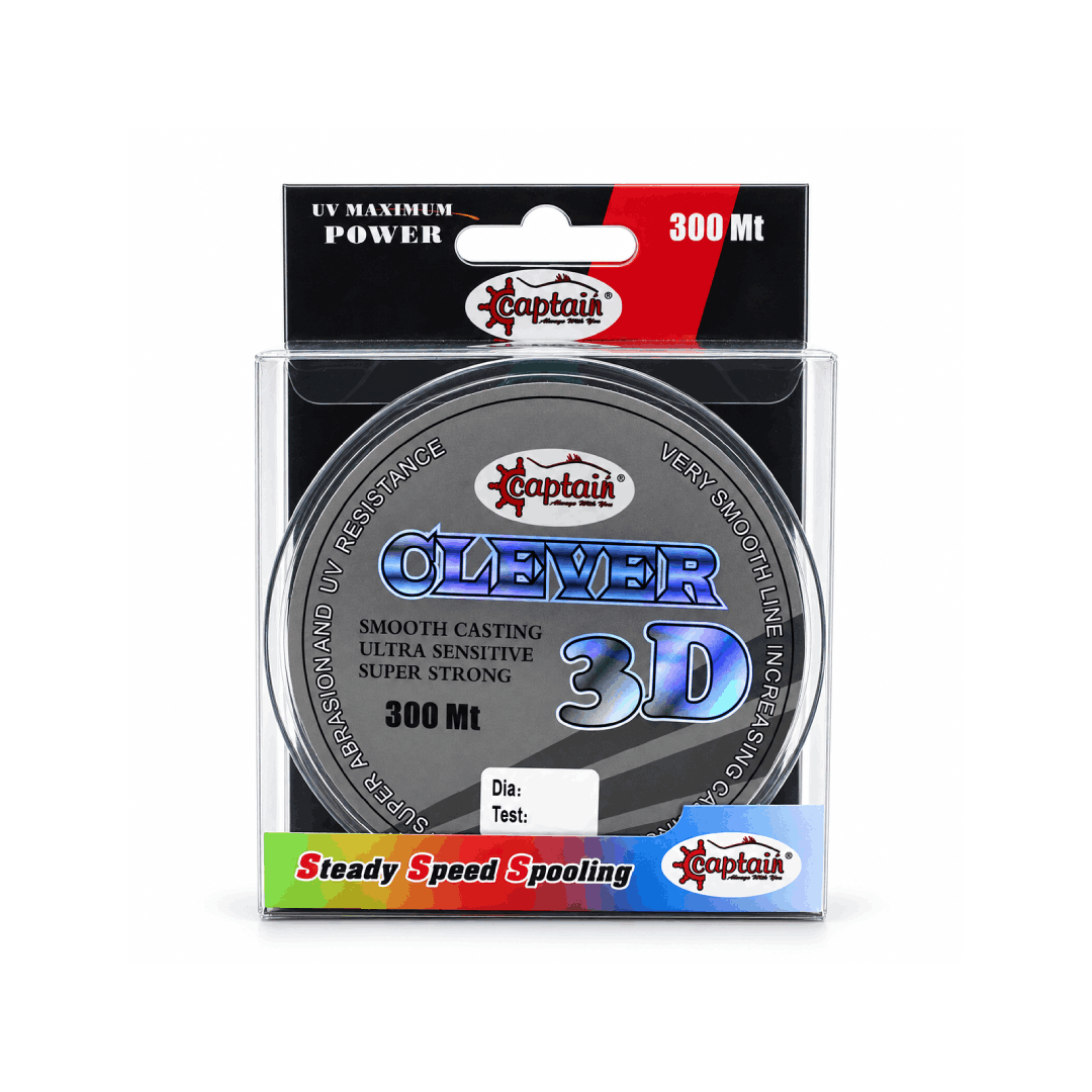 Captain Clever 3D Smooth 300mt Monofilament Misina Black Kamuflaj