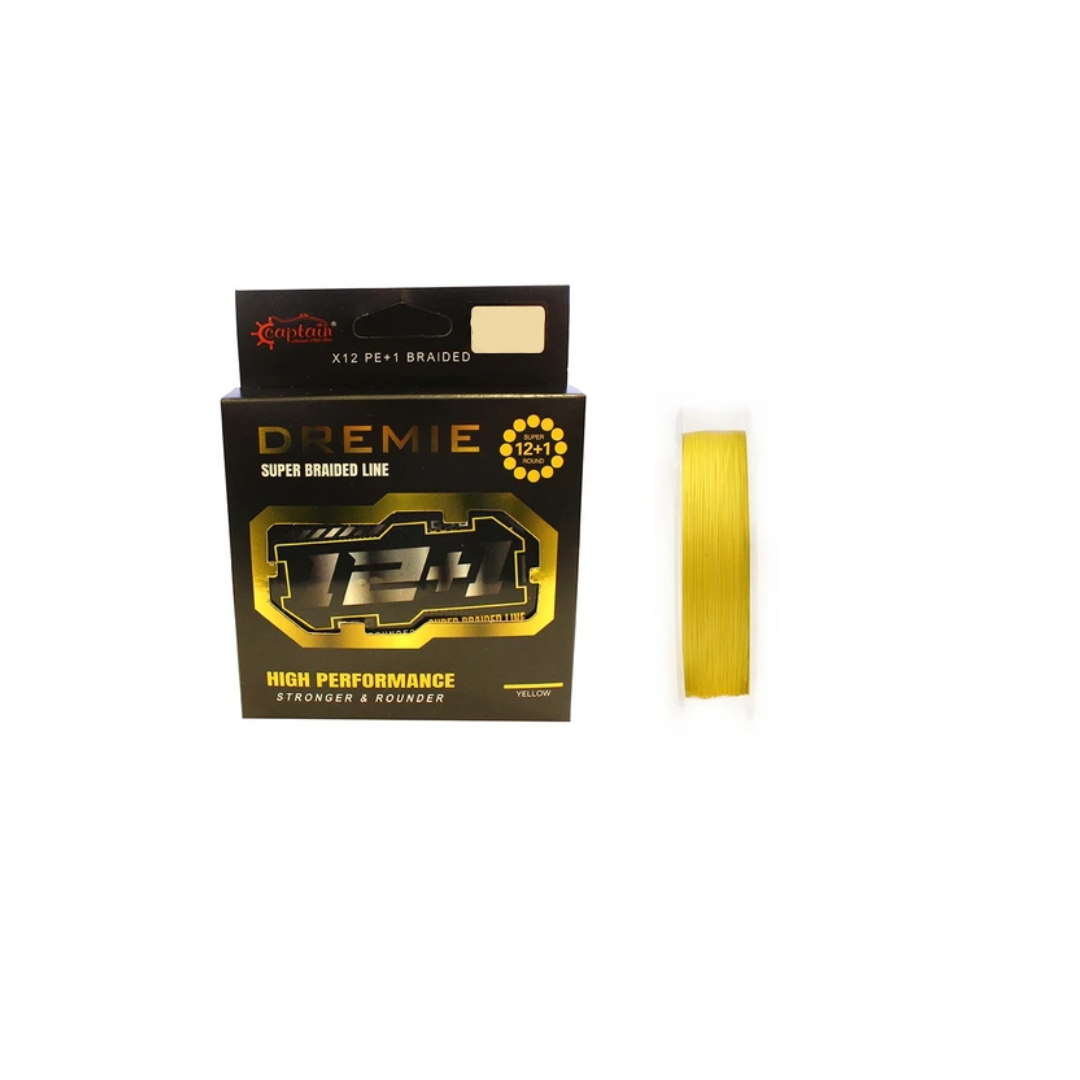 Captain Dremie Rounder 12+1 Spin İp Misina 150mt Yellow