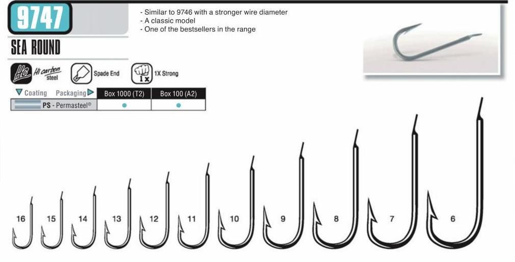 Vmc 9747PS (PERMA STEEL) Düz Perma Steel Kalın Paraketa İğnesi 14